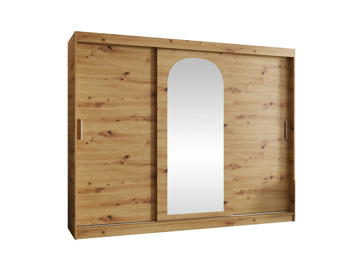 Armoire Hartford 497, Chêne Artisan, 200x250x62cm, Portes d'armoire: Coulissantes