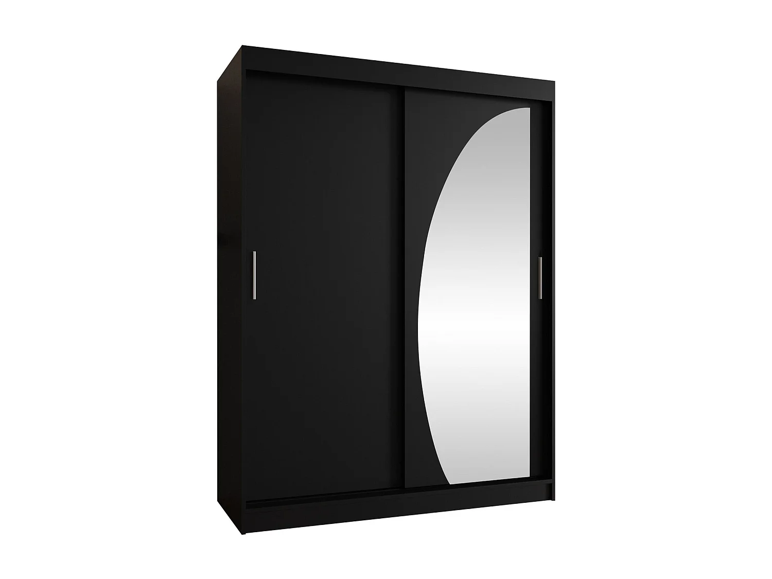 Armario Hartford 503, Negro, 200x150x62cm, Puertas de armario: Correderas
