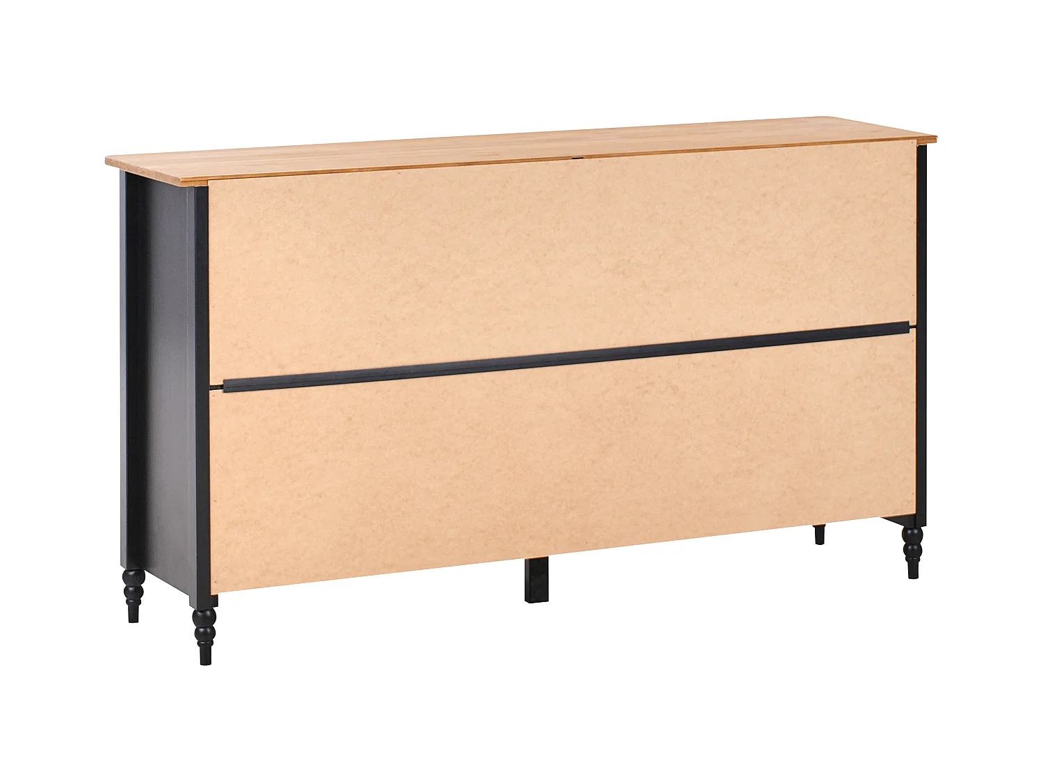 Sideboard mit 2 Türen SHILLINGTON Kiefernholz Schwarz