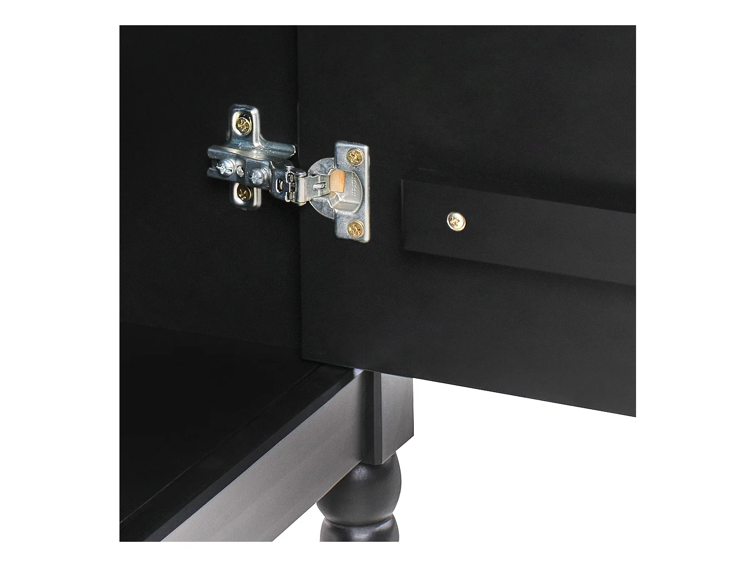 Sideboard mit 2 Türen SHILLINGTON Kiefernholz Schwarz