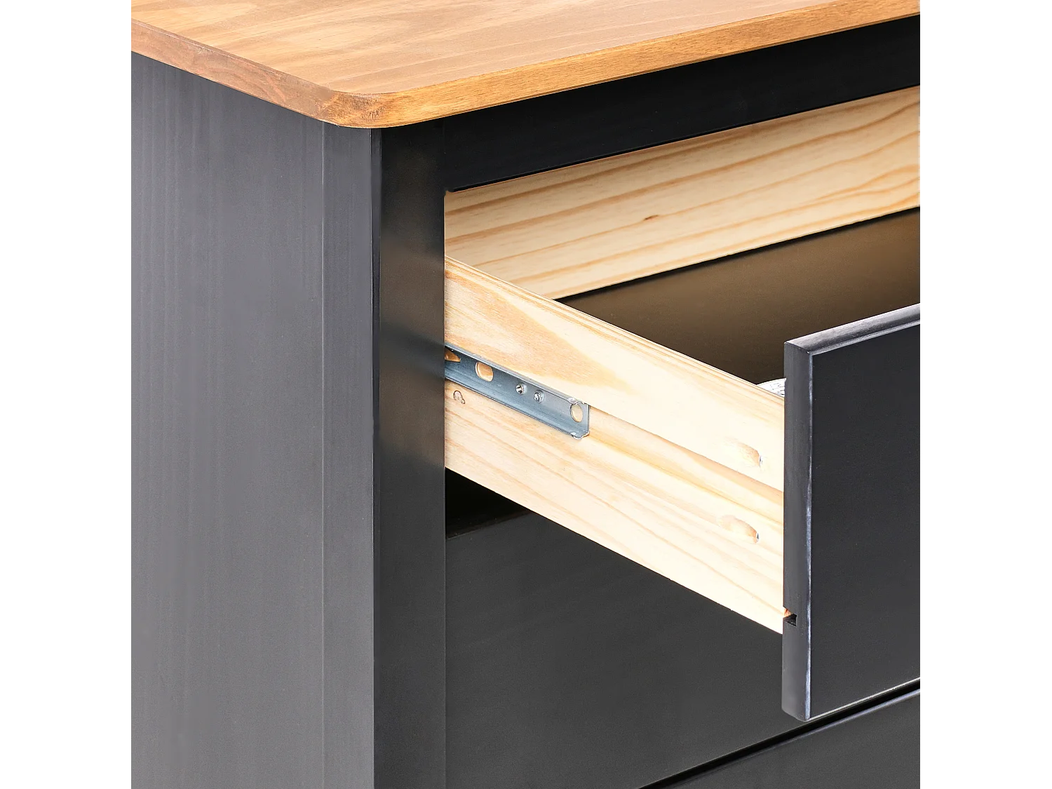 Szafka 2-drzwiowa SHILLINGTON Drewno sosnowe Czarny