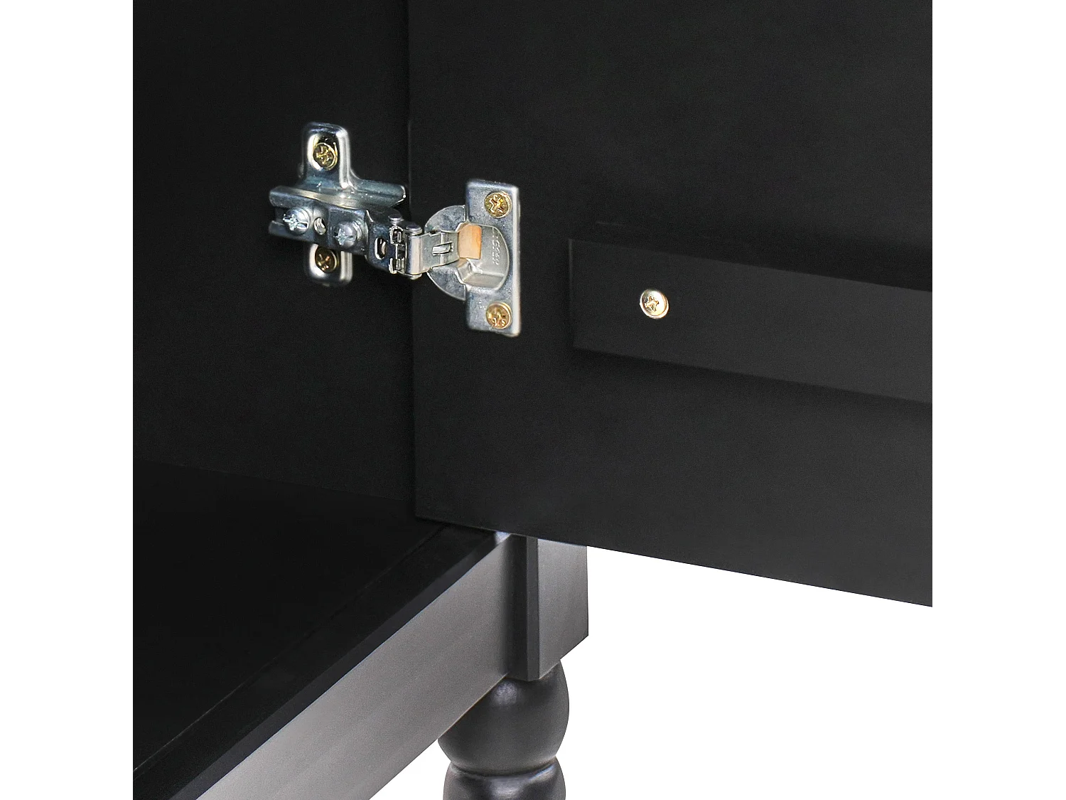 Szafka 2-drzwiowa SHILLINGTON Drewno sosnowe Czarny