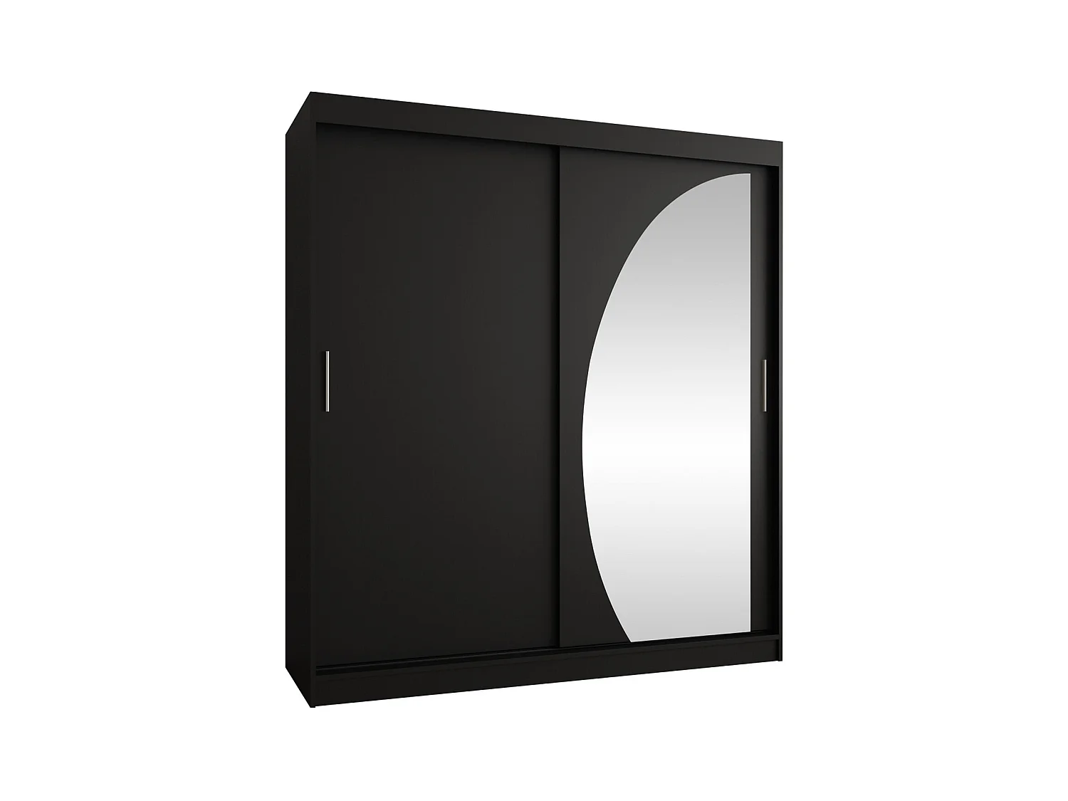 Armario Hartford 506, Negro, 200x180x62cm, Puertas de armario: Correderas