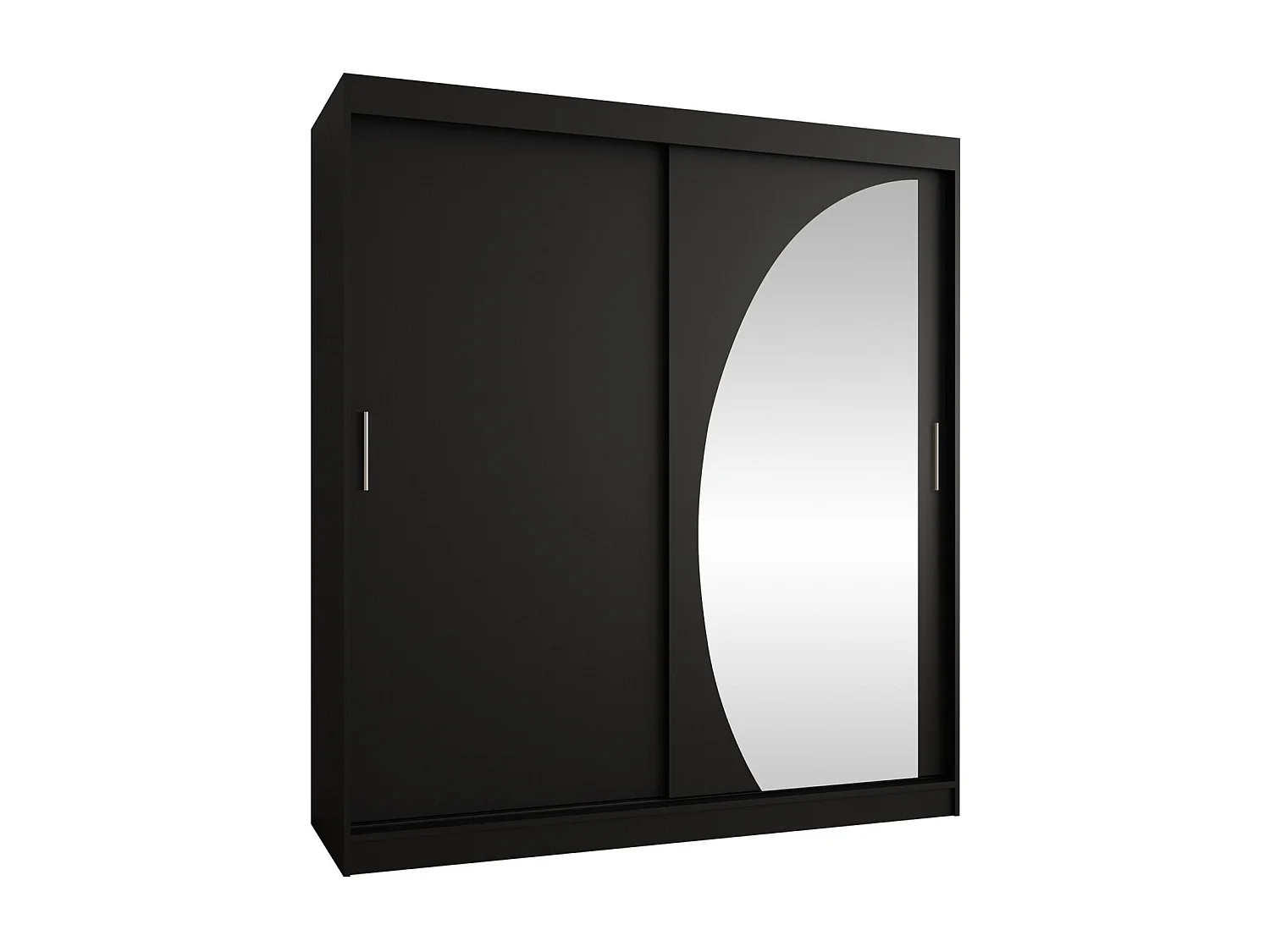 Armario Hartford 506, Negro, 200x180x62cm, Puertas de armario: Correderas