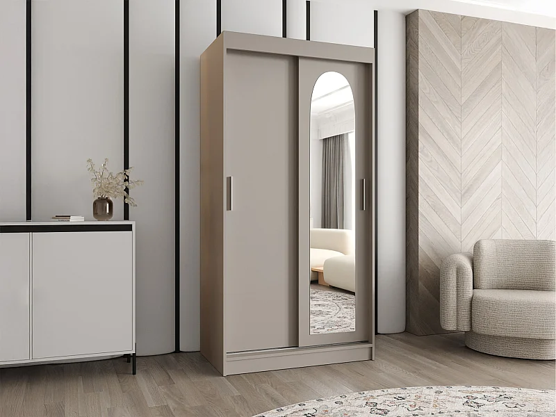 Armoire Hartford 505, Cachemire, 200x100x62cm, Portes d'armoire: Coulissantes