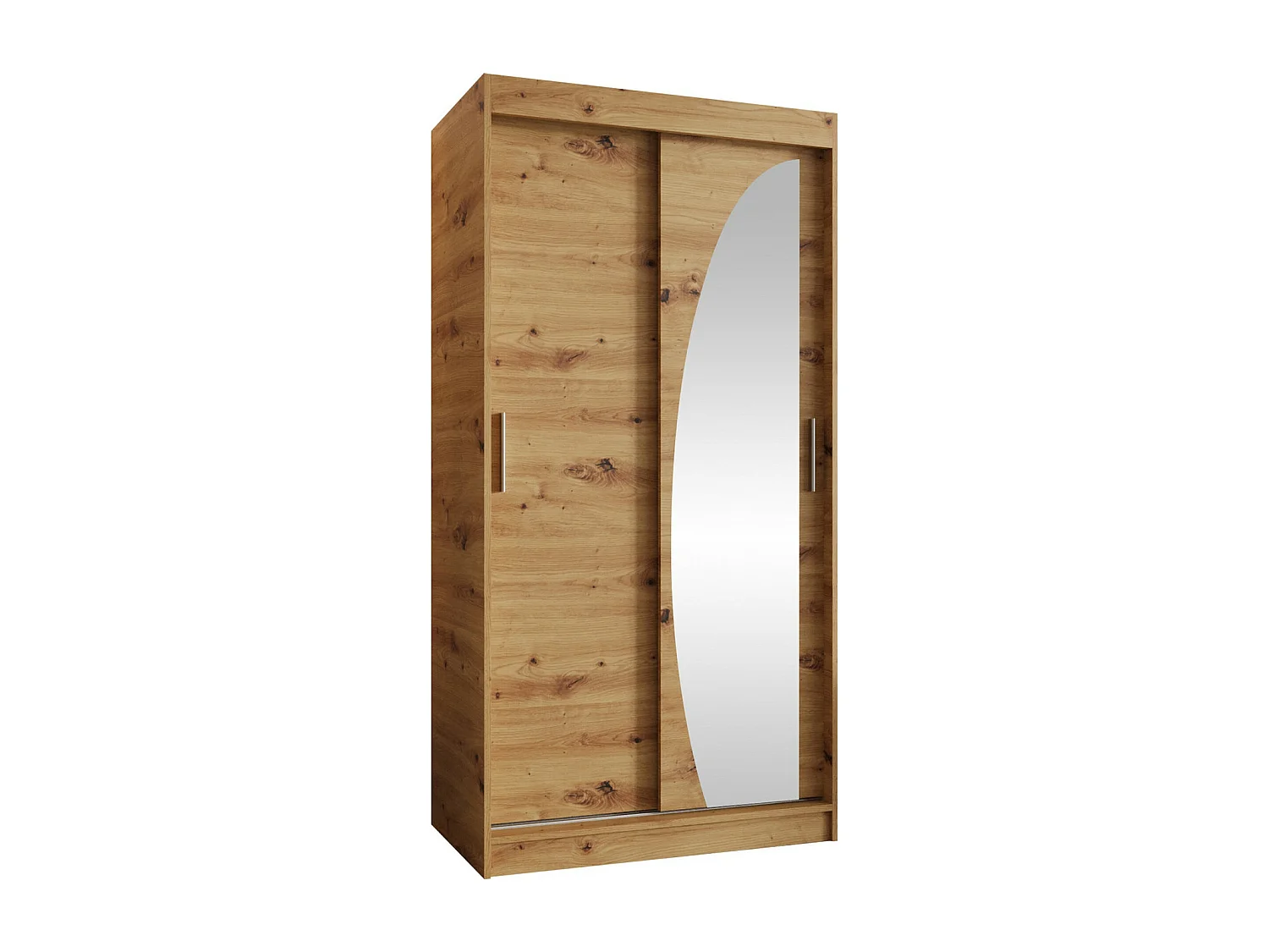 Armoire Hartford 498, Chêne Artisan, 200x100x62cm, Portes d'armoire: Coulissantes