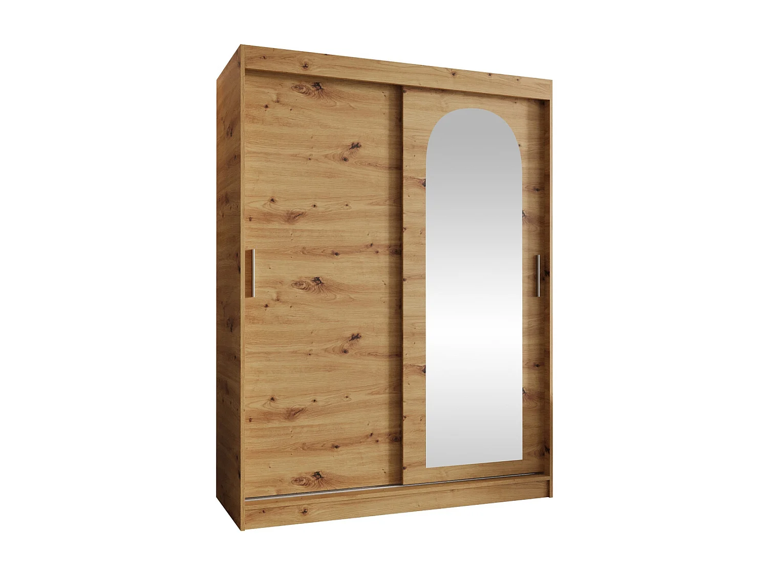 Armoire Hartford 502, Chêne Artisan, 200x150x62cm, Portes d'armoire: Coulissantes