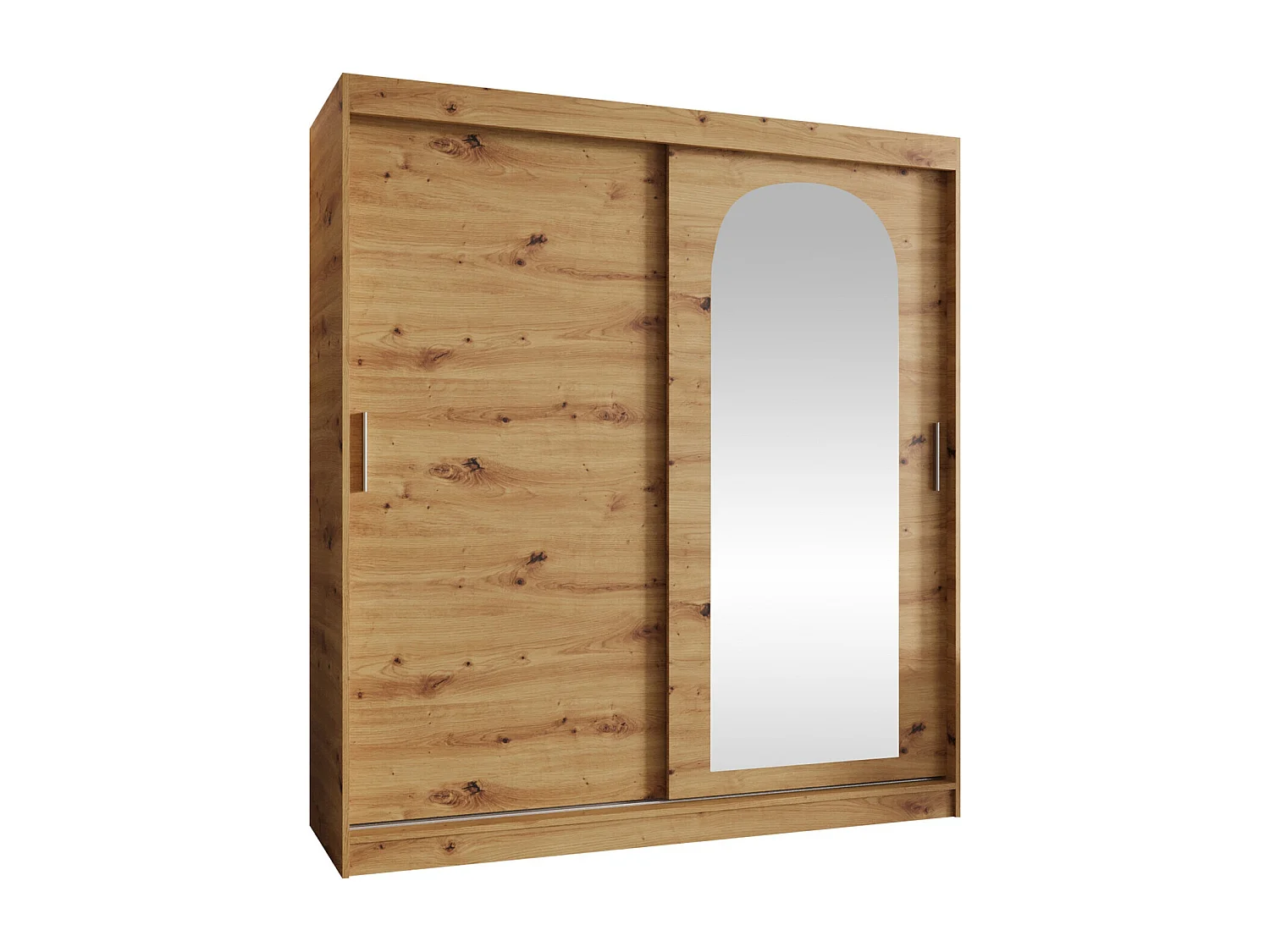 Armario Hartford 500, Roble Artisan, 200x180x62cm, Puertas de armario: Correderas