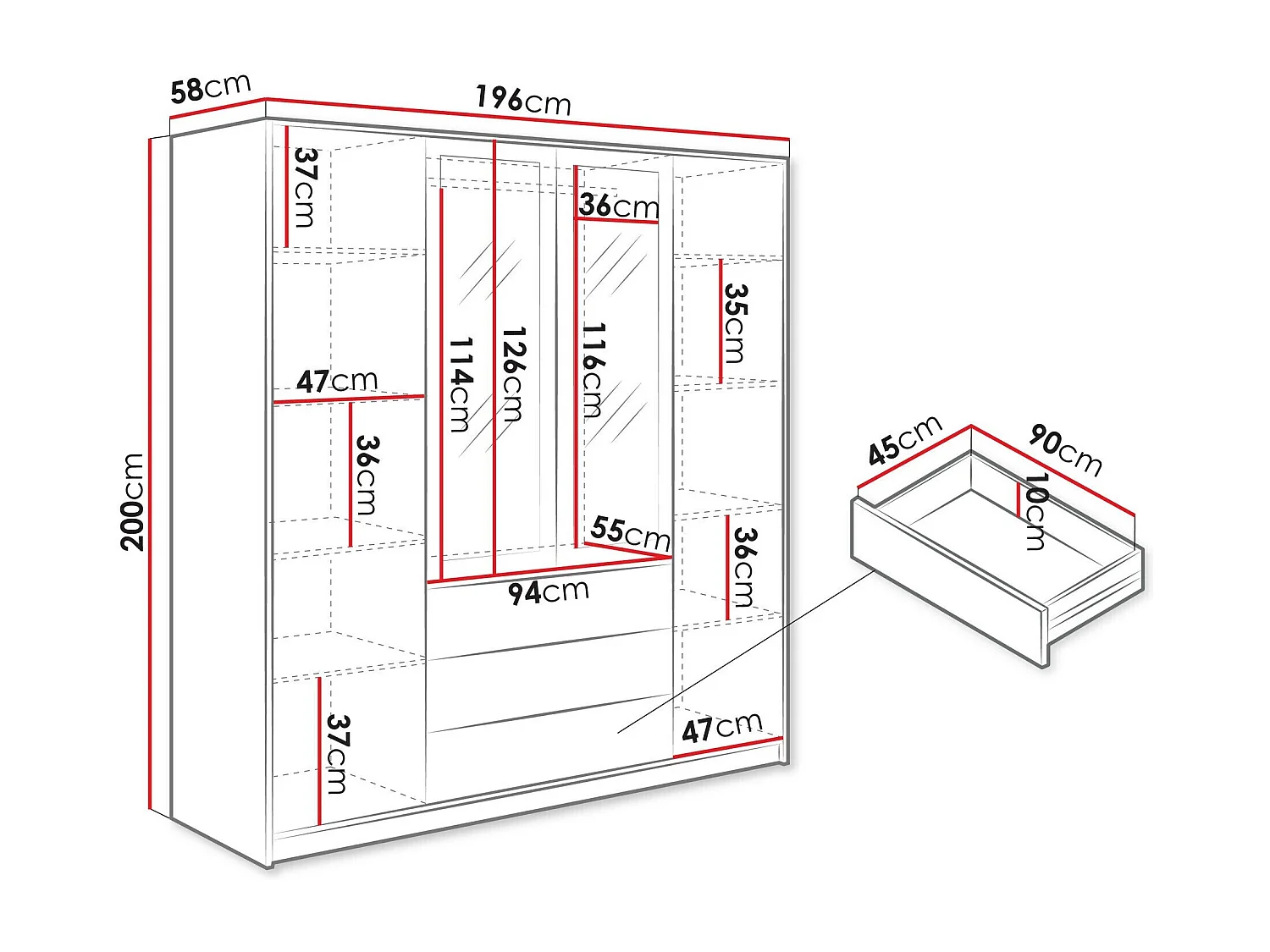 Roupeiro Honolulu 251, 20x20x6cm