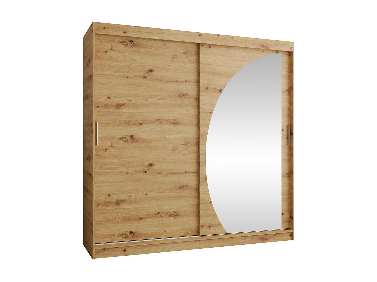 Armoire Hartford 507, Chêne Artisan, 200x200x62cm, Portes d'armoire: Coulissantes