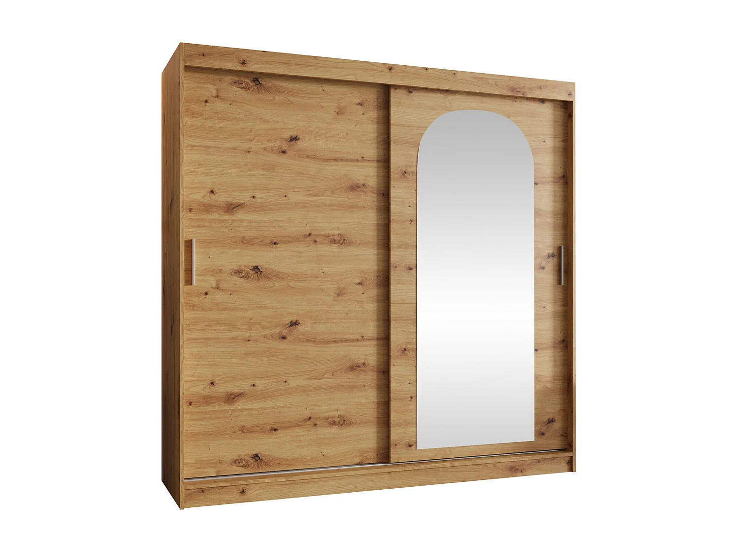 Armoire Hartford 499, Chêne Artisan, 200x200x62cm, Portes d'armoire: Coulissantes