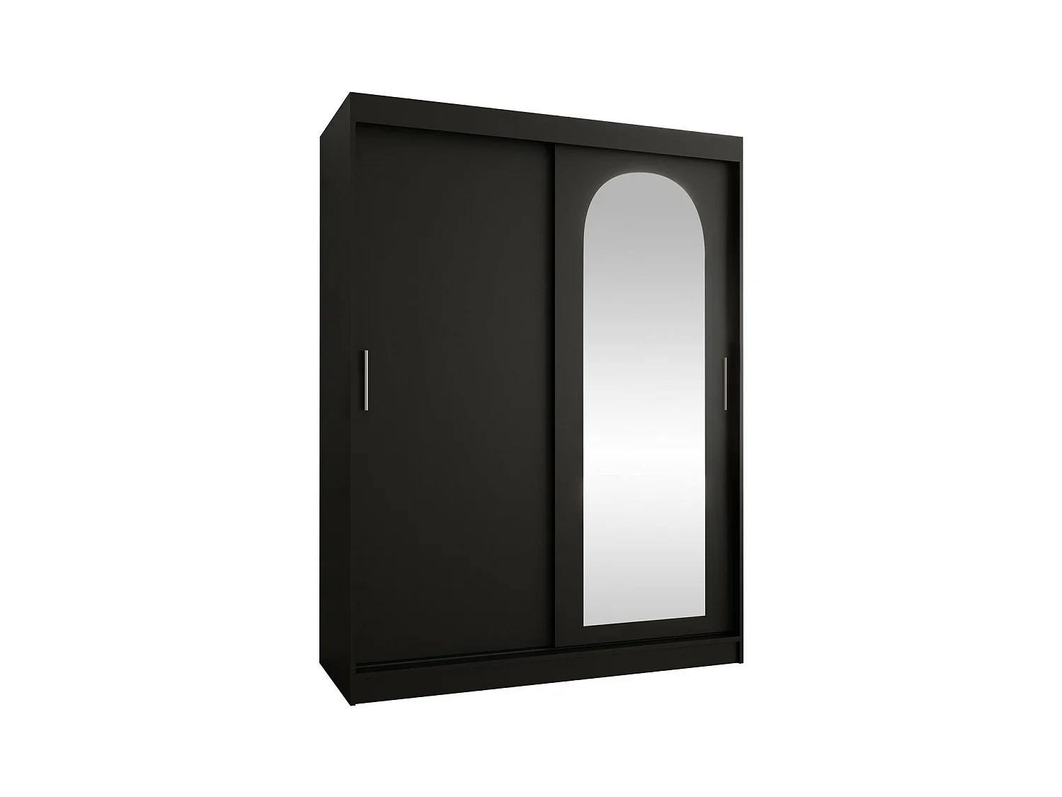 Armario Hartford 502, Negro, 200x150x62cm, Puertas de armario: Correderas