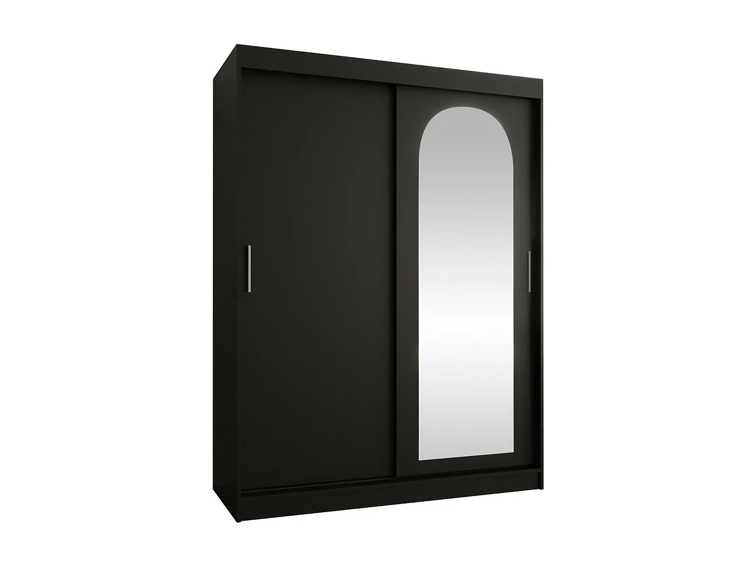 Armario Hartford 502, Negro, 200x150x62cm, Puertas de armario: Correderas