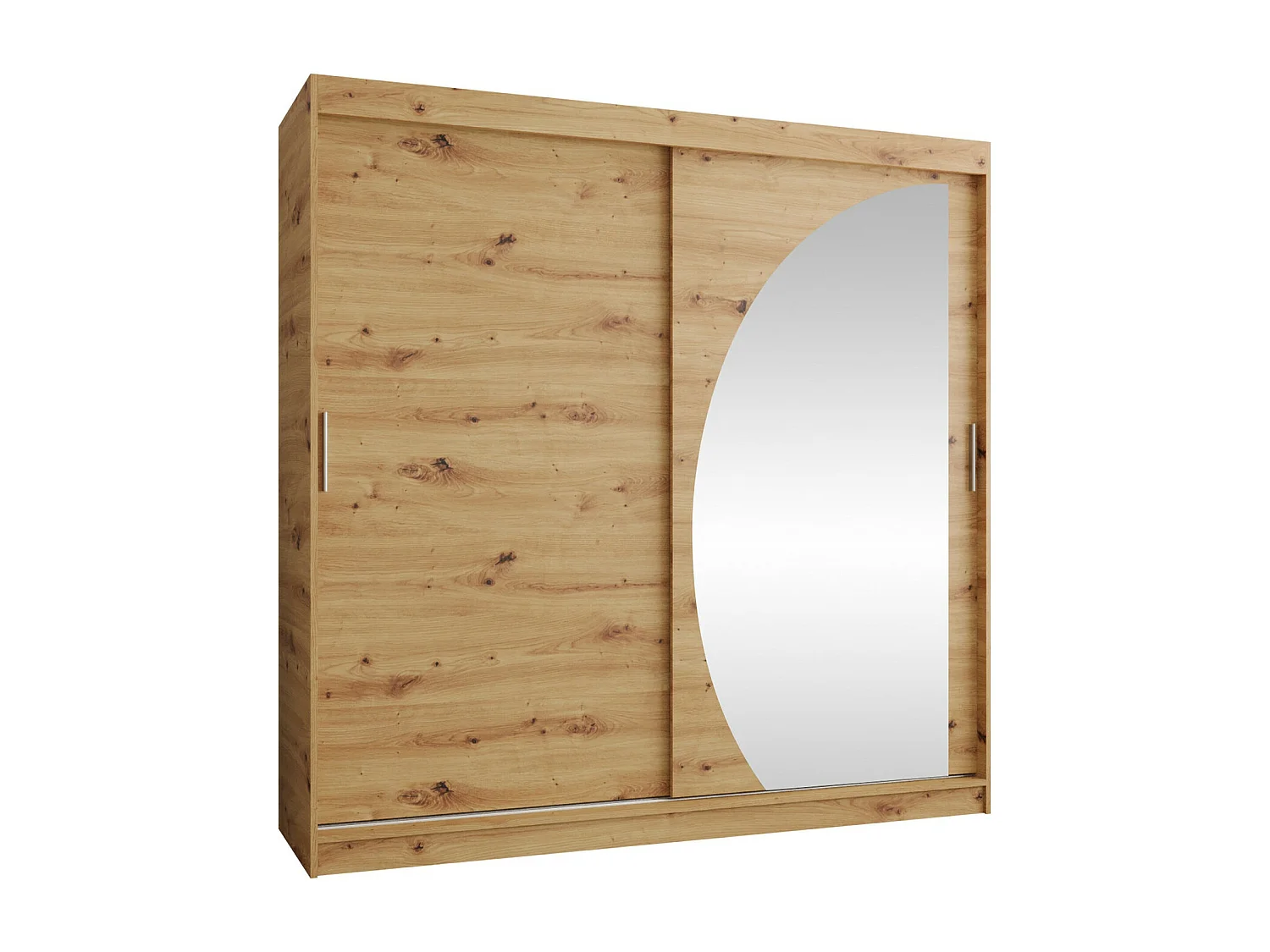 Armoire Hartford 507, Chêne Artisan, 200x200x62cm, Portes d'armoire: Coulissantes