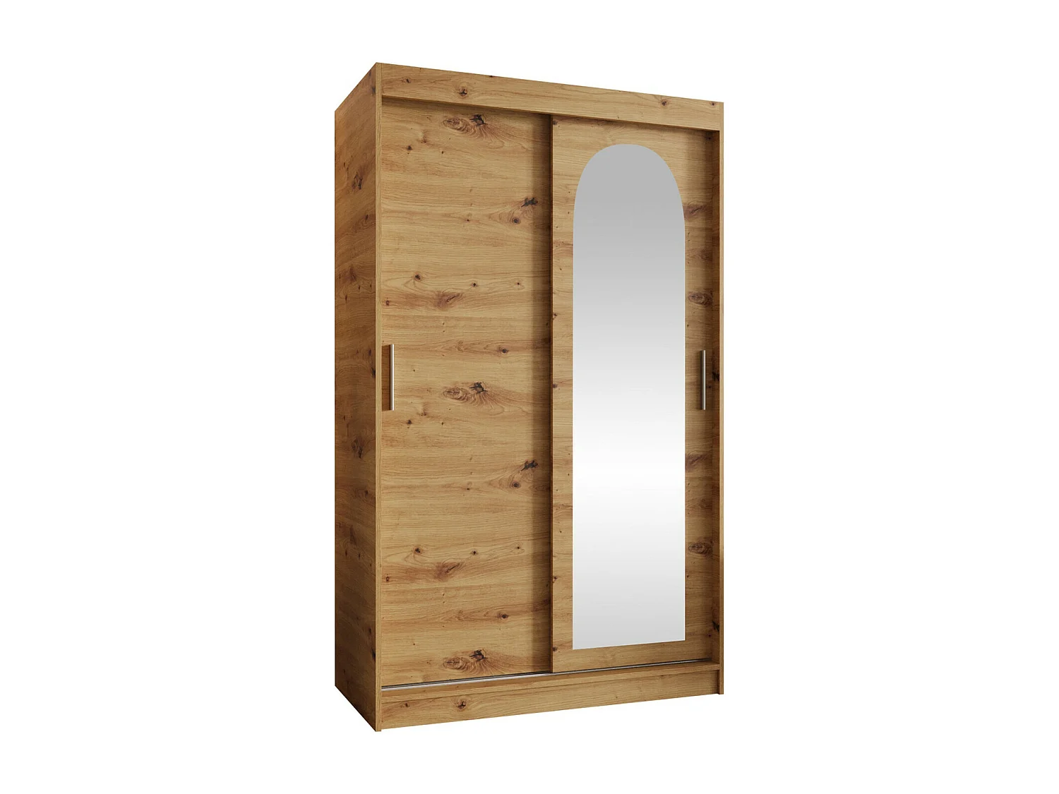 Armoire Hartford 504, Chêne Artisan, 200x120x62cm, Portes d'armoire: Coulissantes