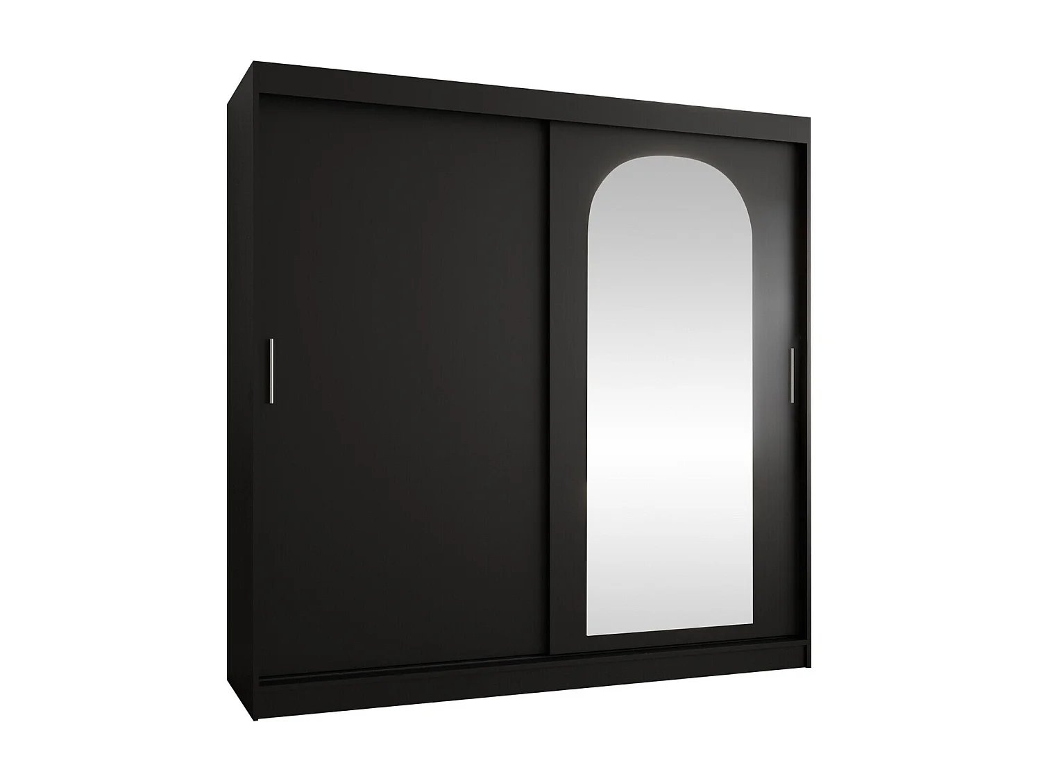 Armario Hartford 499, Negro, 200x200x62cm, Puertas de armario: Correderas