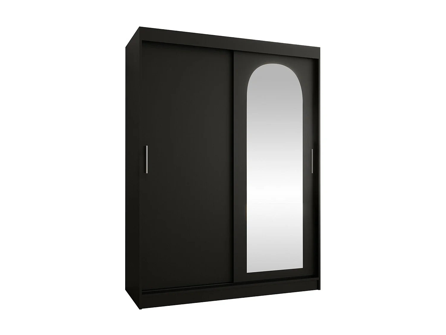Armario Hartford 502, Negro, 200x150x62cm, Puertas de armario: Correderas