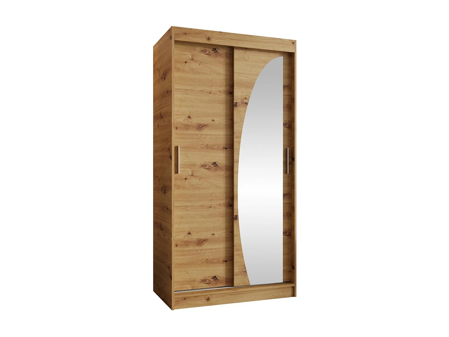 Armoire Hartford 498, Chêne Artisan, 200x100x62cm, Portes d'armoire: Coulissantes