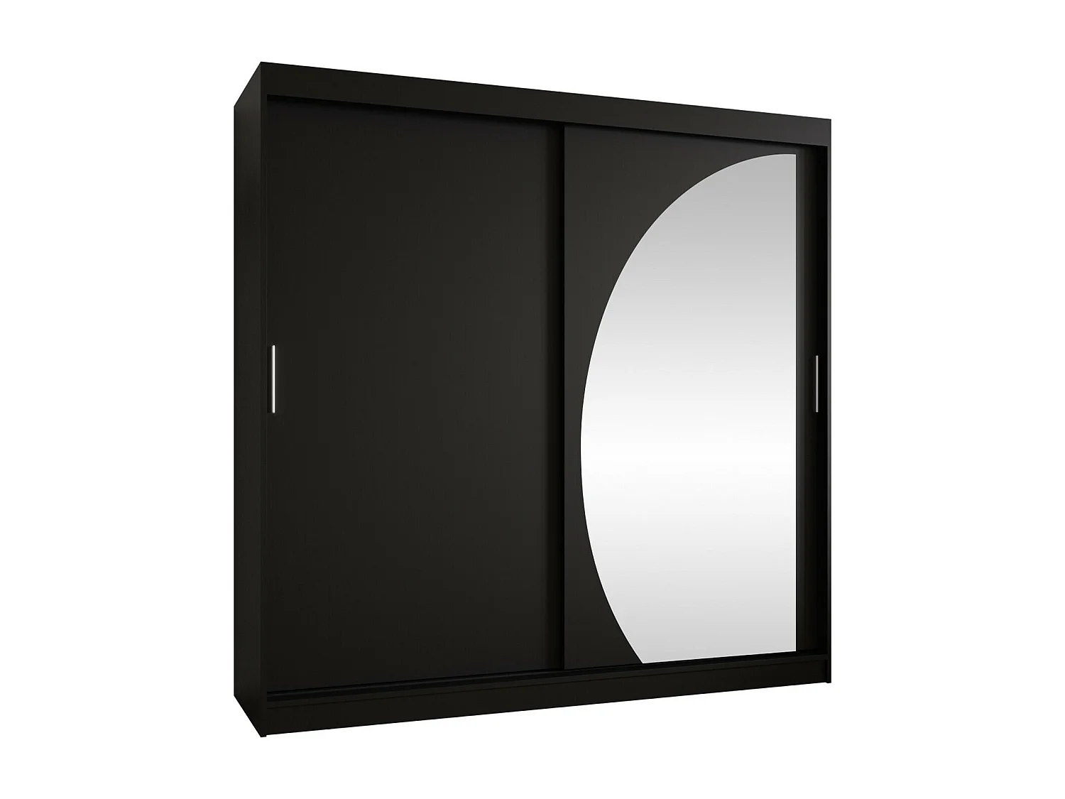 Armario Hartford 507, Negro, 200x200x62cm, Puertas de armario: Correderas