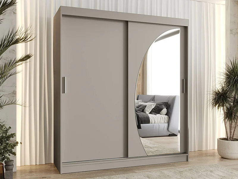 Armoire Hartford 506, Cachemire, 200x180x62cm, Portes d'armoire: Coulissantes