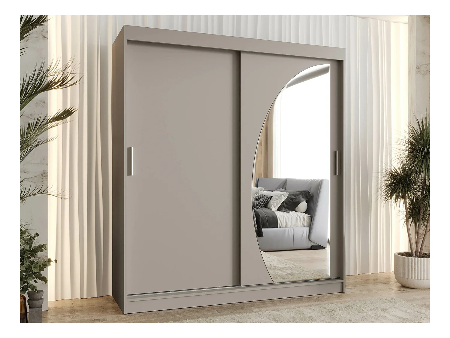 Armoire Hartford 506, Cachemire, 200x180x62cm, Portes d'armoire: Coulissantes