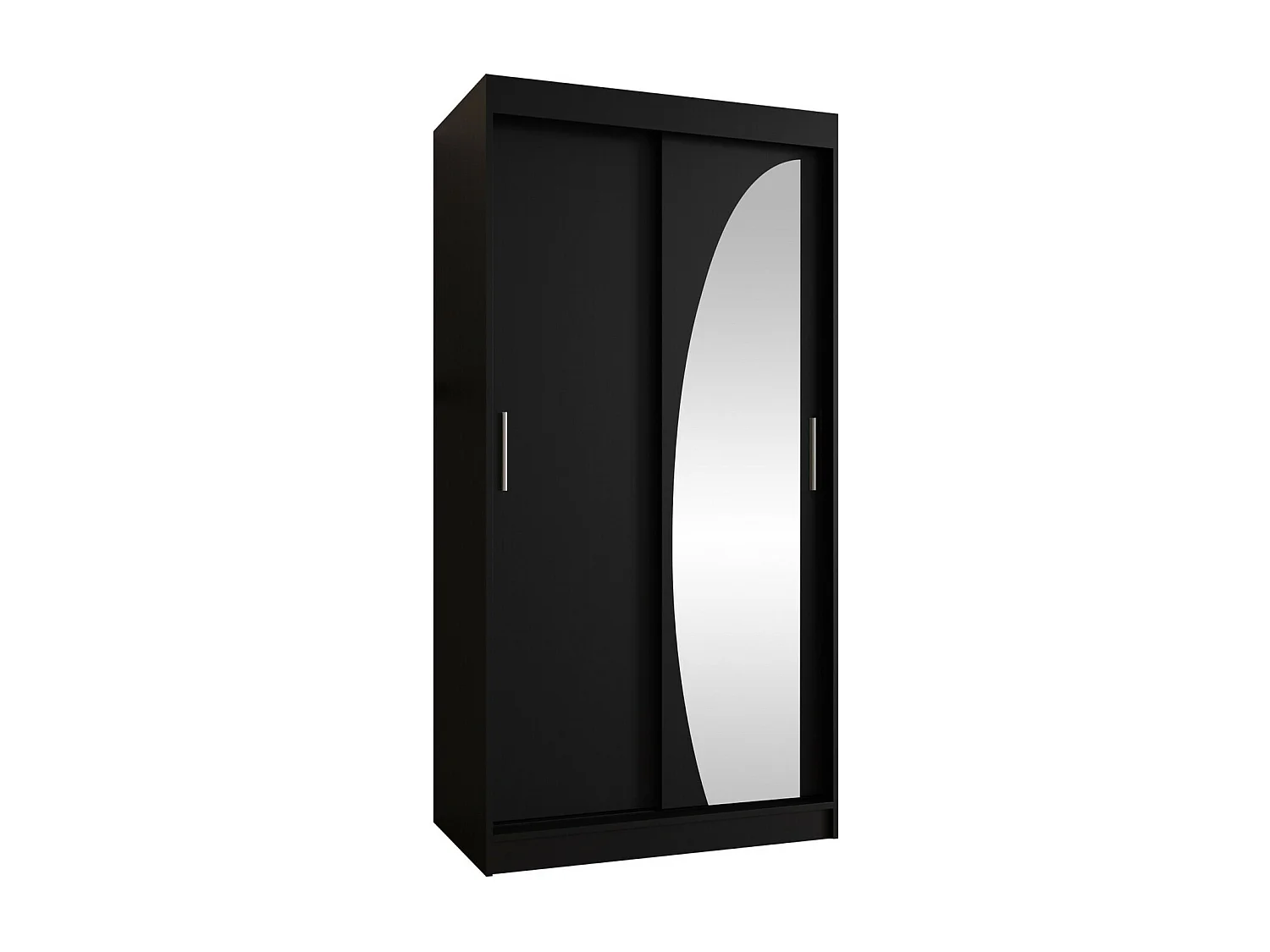 Armario Hartford 498, Negro, 200x100x62cm, Puertas de armario: Correderas