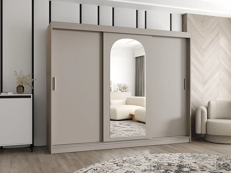 Armoire Hartford 497, Cachemire, 200x250x62cm, Portes d'armoire: Coulissantes