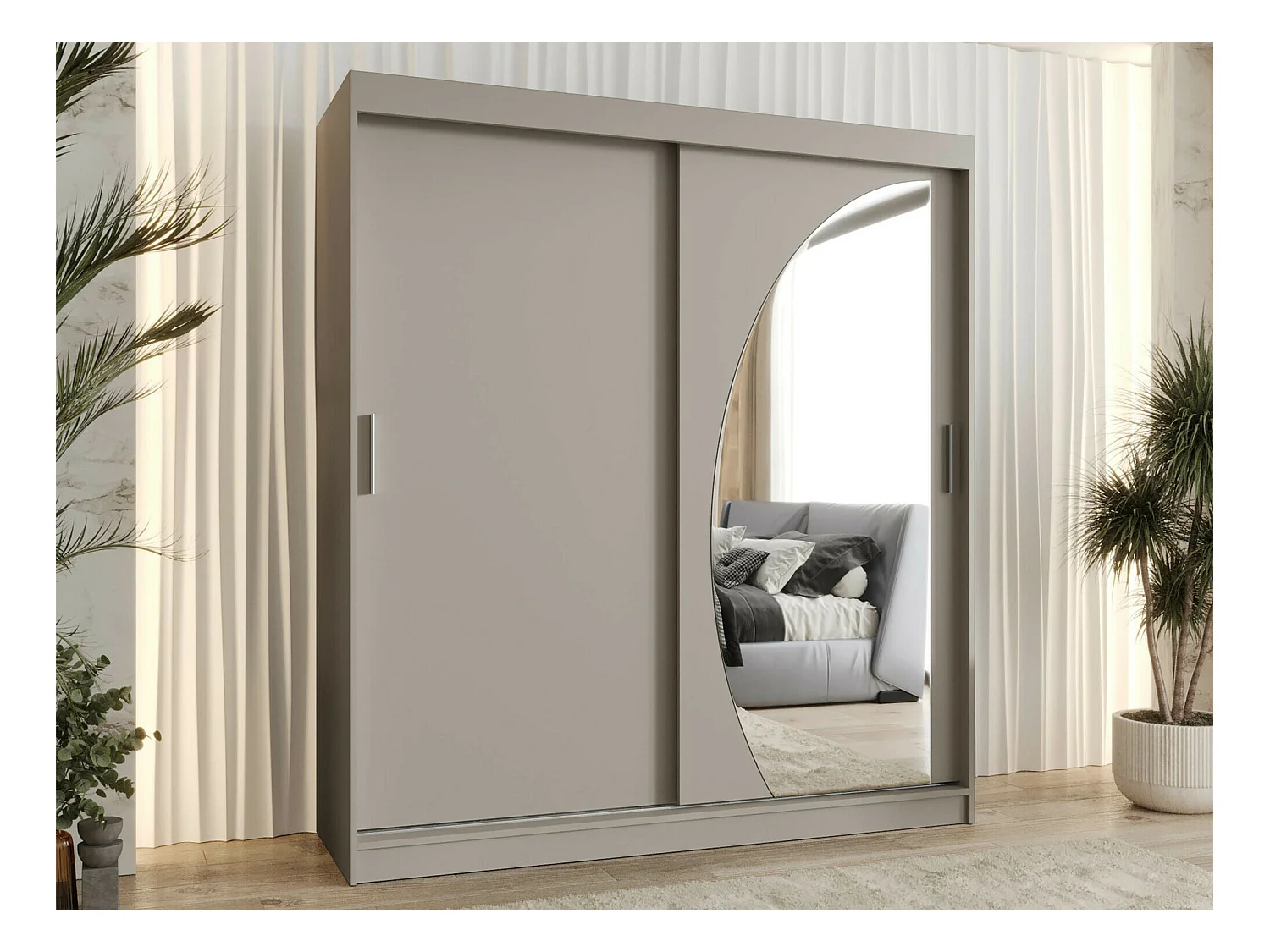 Armoire Hartford 506, Cachemire, 200x180x62cm, Portes d'armoire: Coulissantes