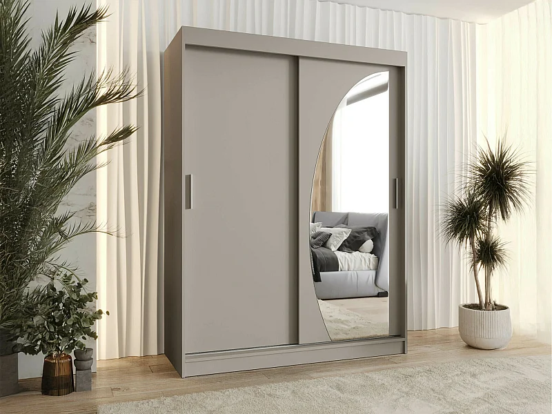 Armoire Hartford 503, Cachemire, 200x150x62cm, Portes d'armoire: Coulissantes