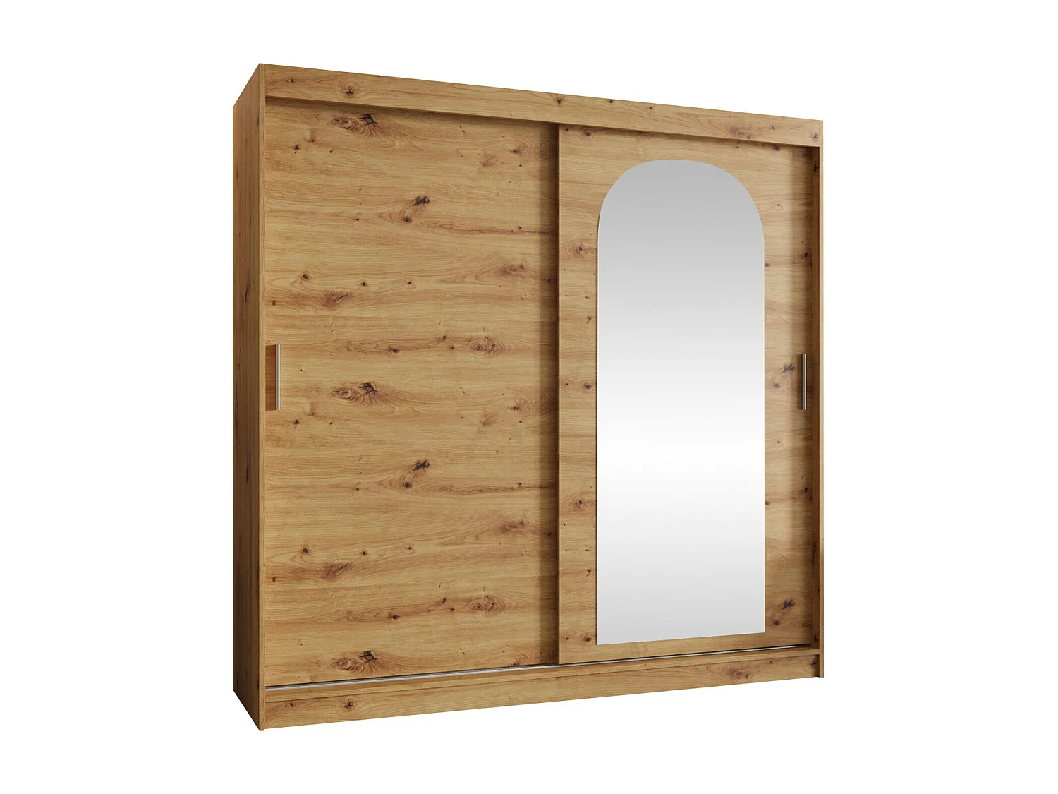 Armoire Hartford 499, Chêne Artisan, 200x200x62cm, Portes d'armoire: Coulissantes