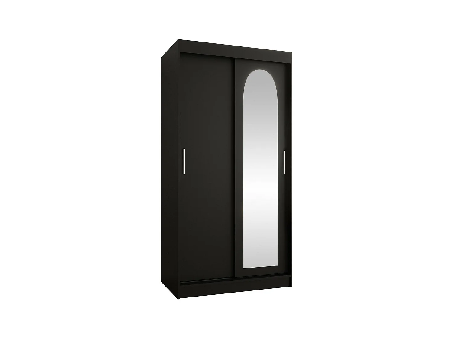 Armario Hartford 505, Negro, 200x100x62cm, Puertas de armario: Correderas