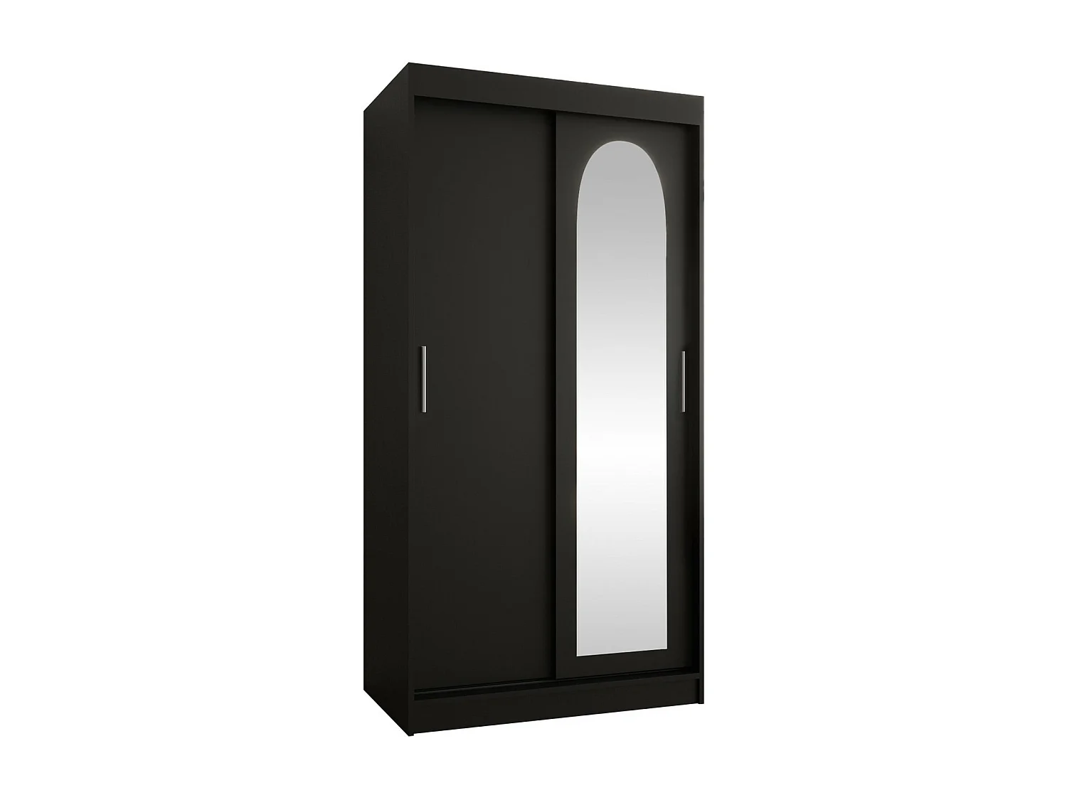 Armario Hartford 505, Negro, 200x100x62cm, Puertas de armario: Correderas