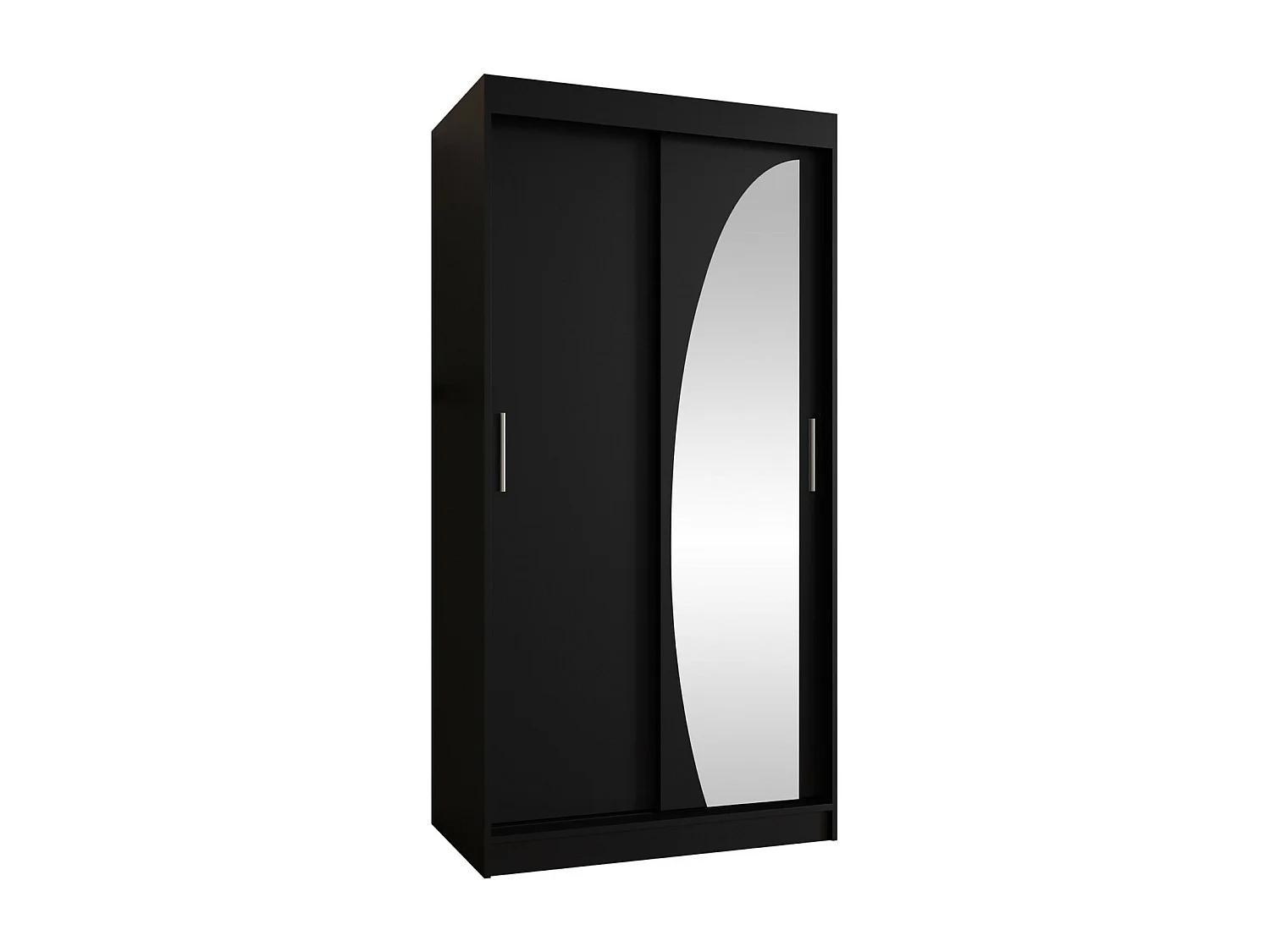 Armario Hartford 498, Negro, 200x100x62cm, Puertas de armario: Correderas
