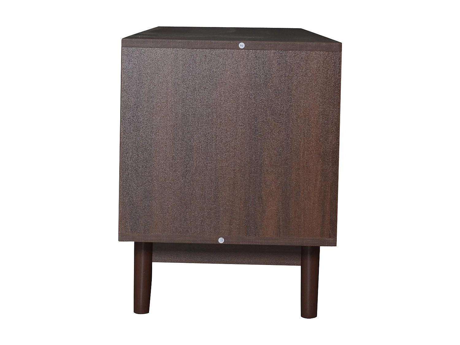 TV-meubel 190x40x52cm met 3 deuren, 2 lades en 2 nissen, donkerbruine MDF-behuizing