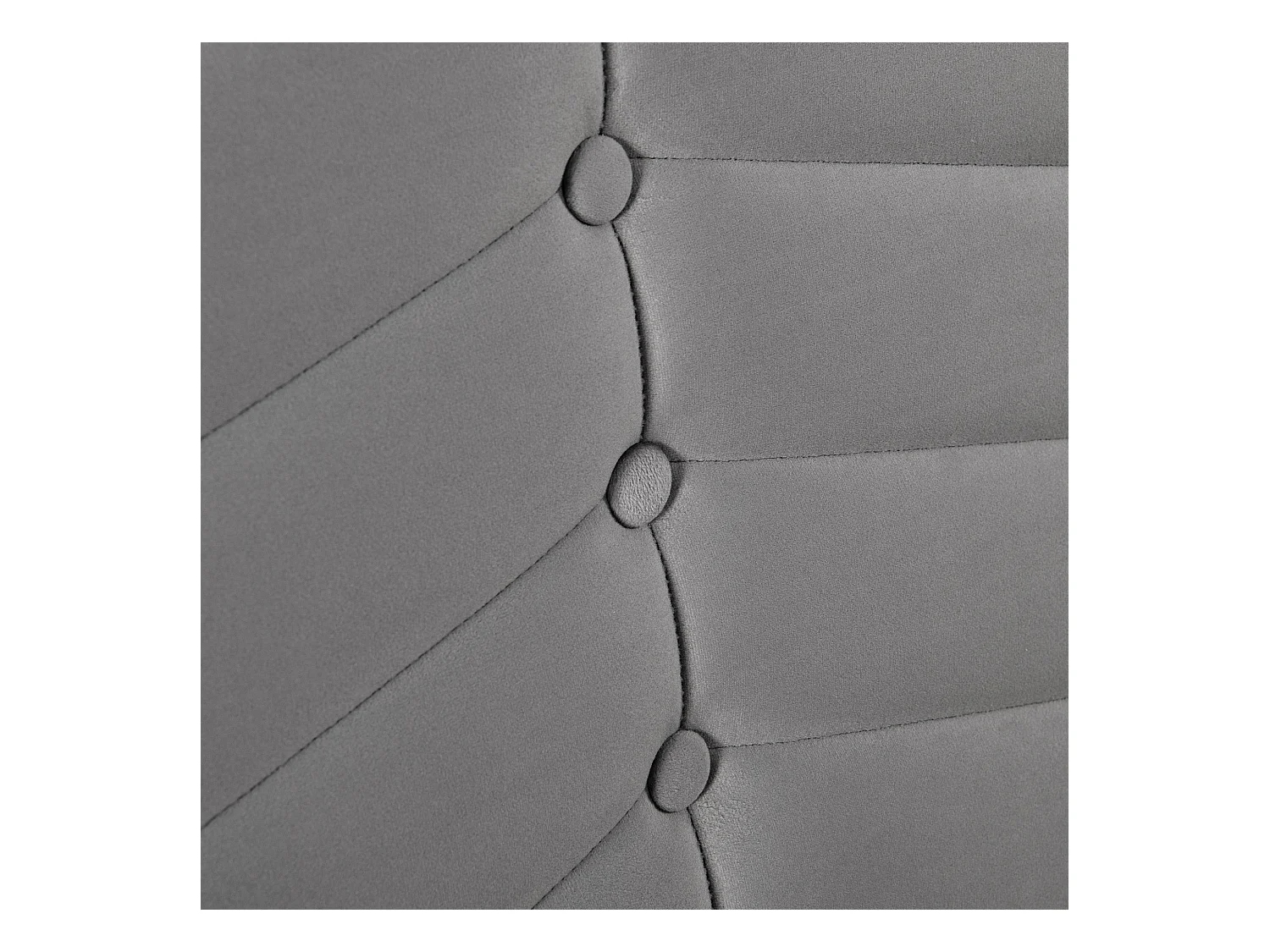 Lit coffre 140x200 cm - Lit adulte avec tête de lit réglable en hauteur - Style rayé - Velours - Gris