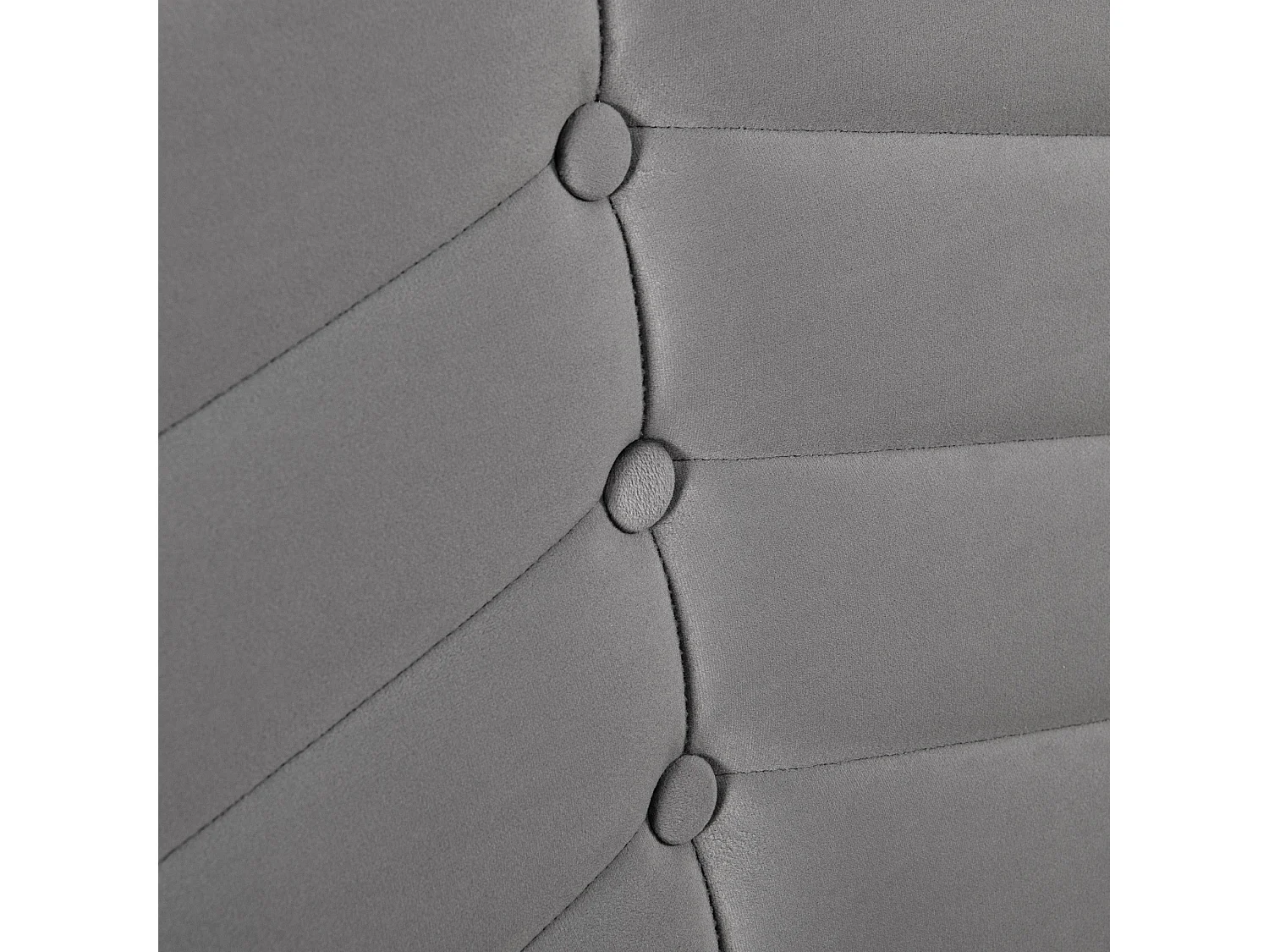 Lit coffre 140x200 cm - Lit adulte avec tête de lit réglable en hauteur - Style rayé - Velours - Gris