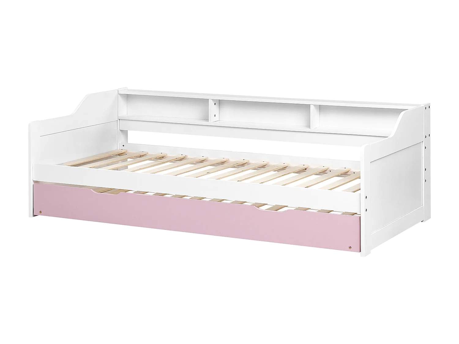 Ausziehbett Kiefernholz EDERN 90 x 200 cm Rosa