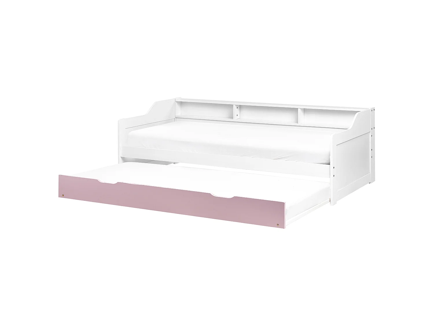 Lit gigogne Bois de pin EDERN 90 x 200 cm Rose