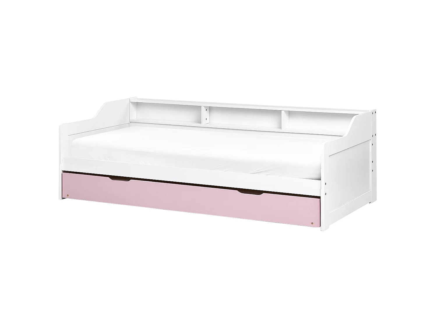 Lit gigogne Bois de pin EDERN 90 x 200 cm Rose
