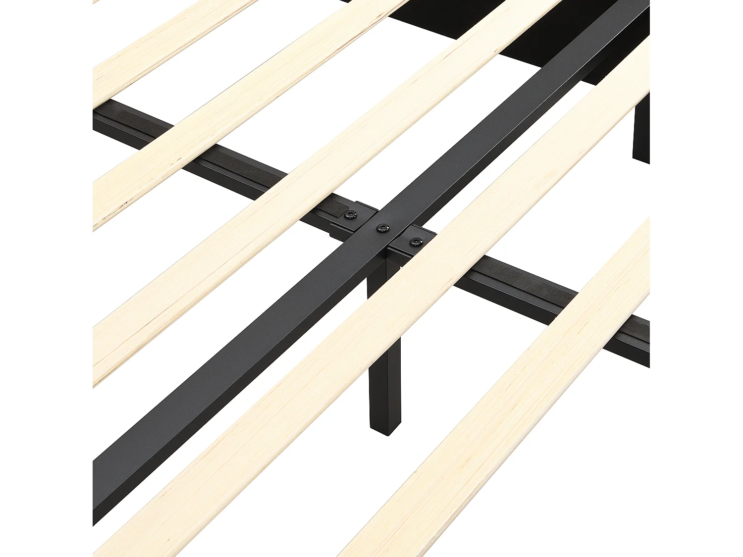 Lit adulte 180x200 cm - Lit double avec tête de lit et sommier à lattes en bois - velours gris