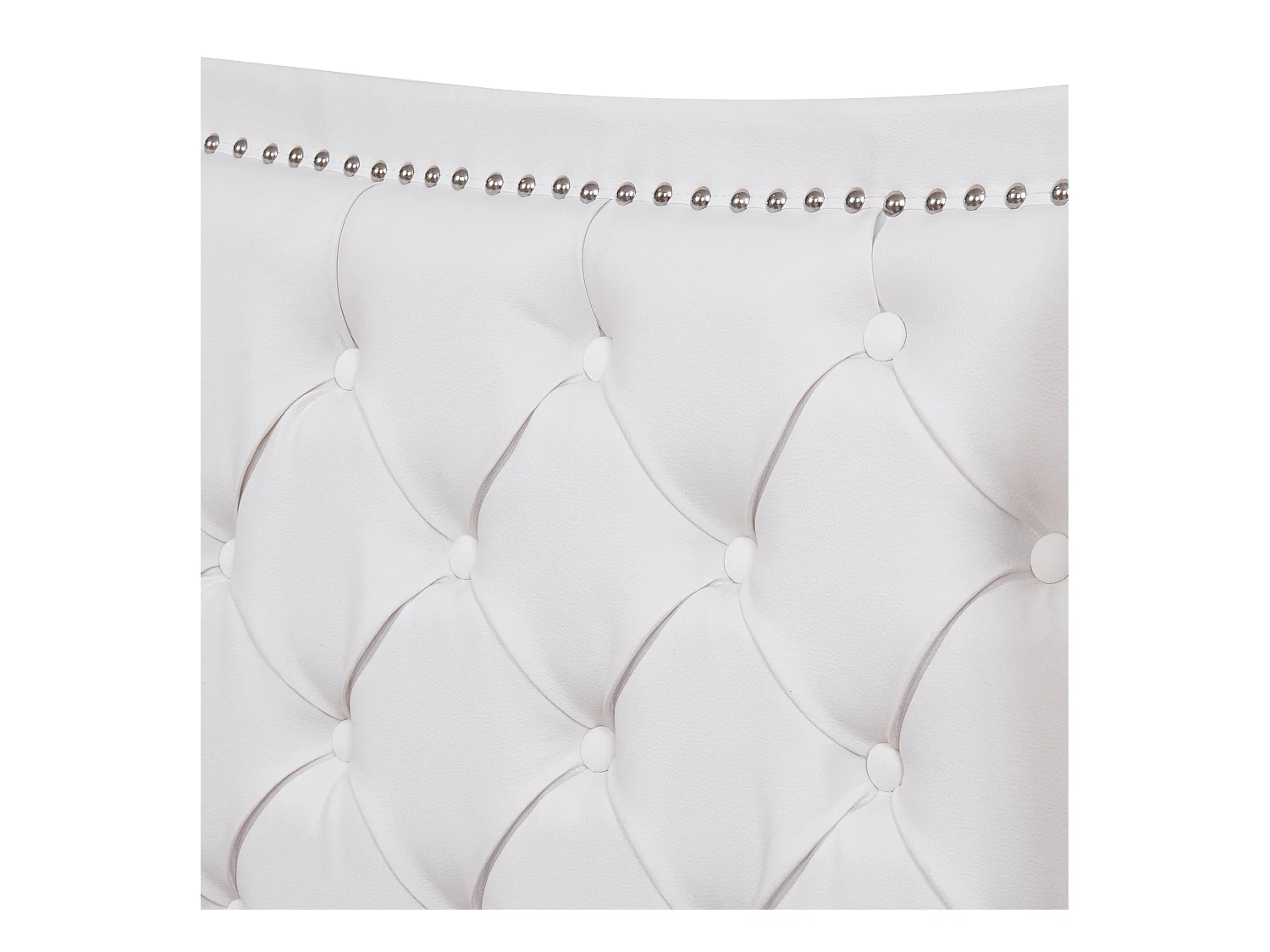 Lit adulte 180x200 cm - Lit double avec 2 tiroirs de rangement - sommier à lattes en bois - PU blanc