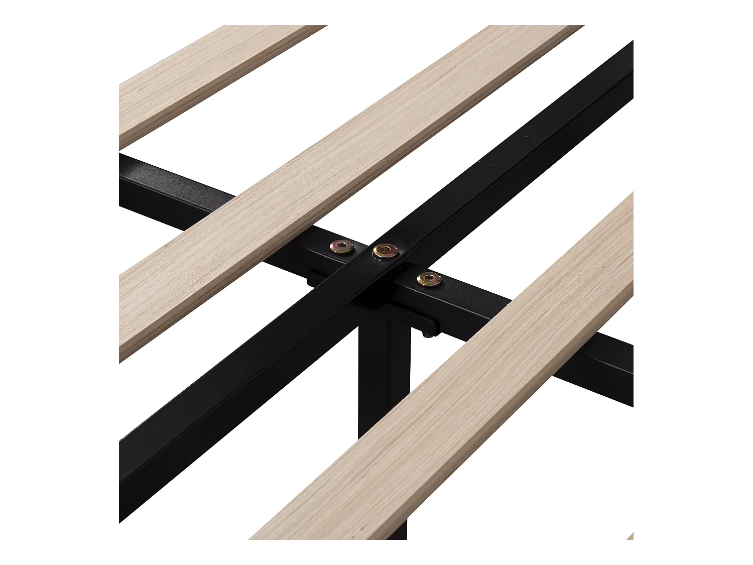 Lit adulte 180x200 cm - Lit double avec 2 tiroirs de rangement - sommier à lattes en bois - PU blanc