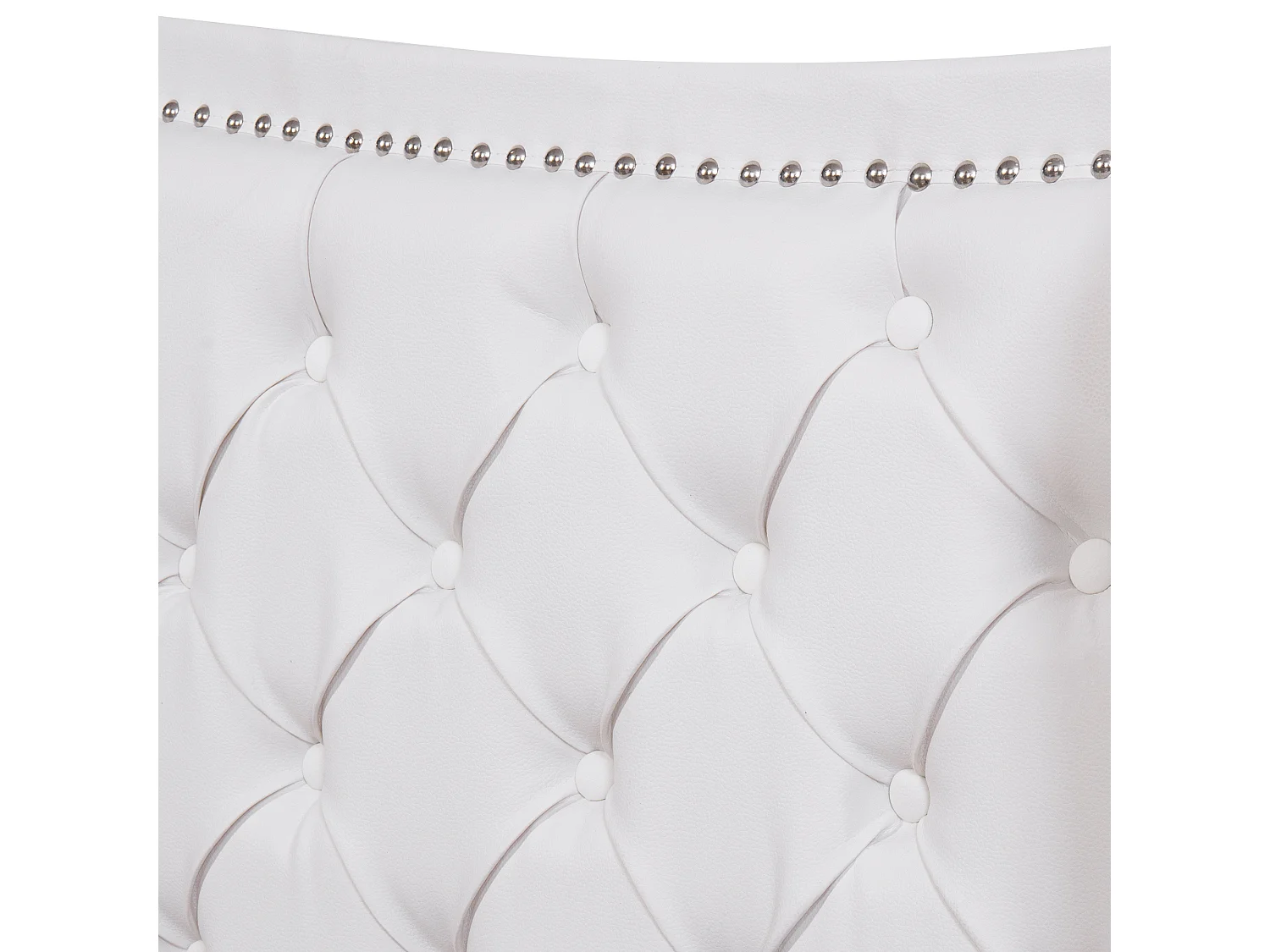 Lit adulte 180x200 cm - Lit double avec 2 tiroirs de rangement - sommier à lattes en bois - PU blanc