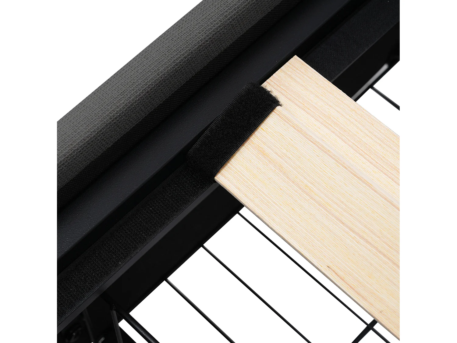 Lit adulte 140x200 cm - Lit double avec 4 tiroirs et tête de lit réglable - Éclairage LED - gris