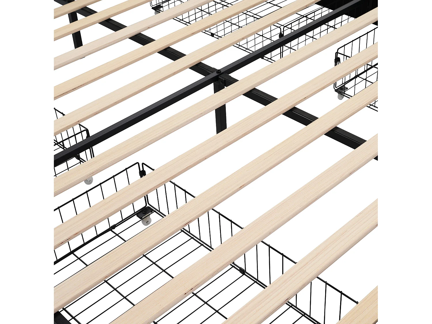 Lit double 140x200cm - Lit adulte avec LED et recharge USB - 4 tiroirs de rangement - lin beige