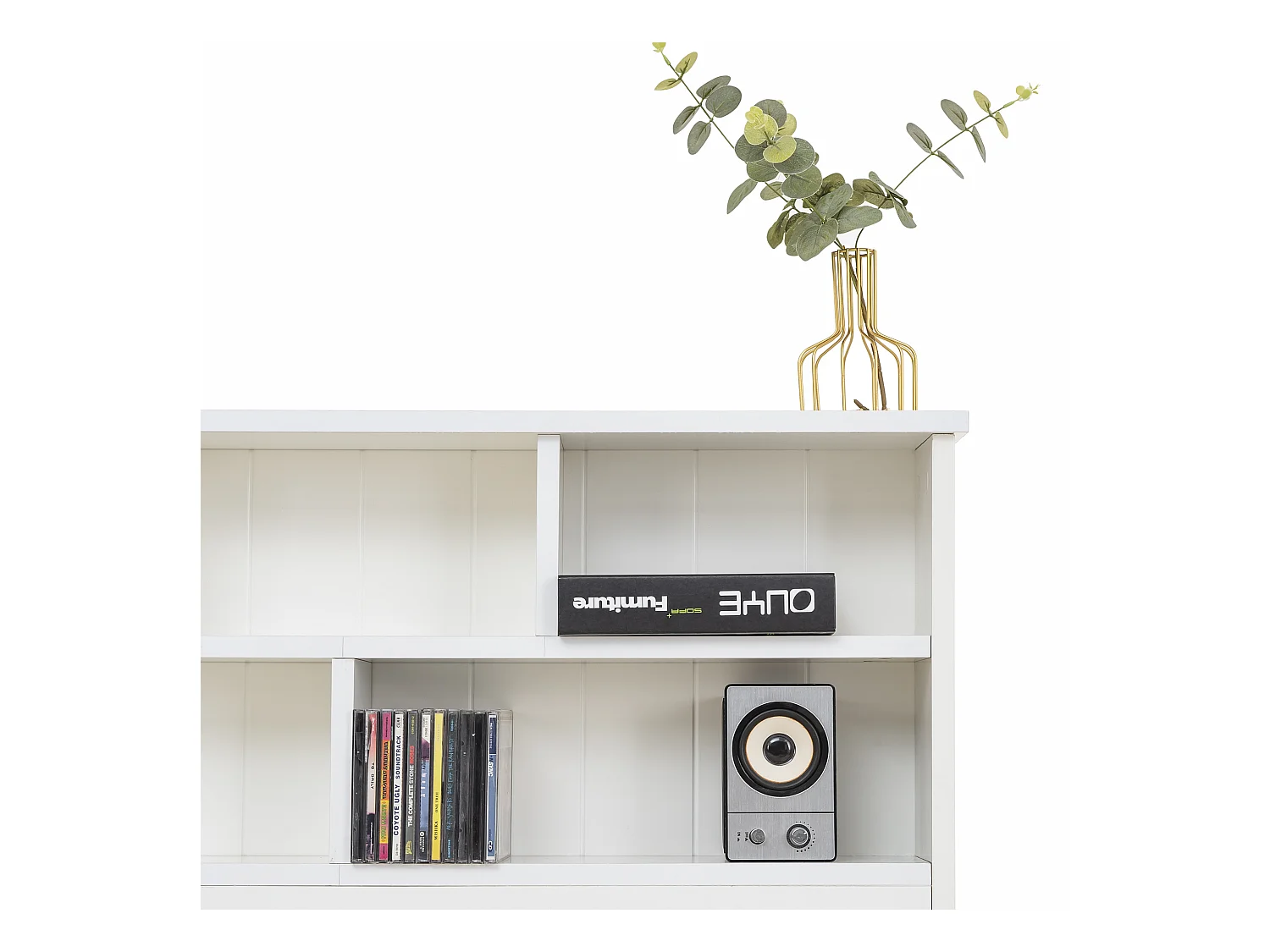 Lit adulte 90x200 cm blanc avec tiroir, lit enfant double, Tête de lit avec espace de rangement, bois, sans matelas