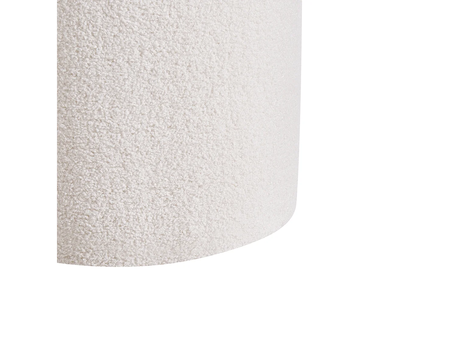 Lot de 2 poufs avec rangement BEREA Bouclé Blanc cassé