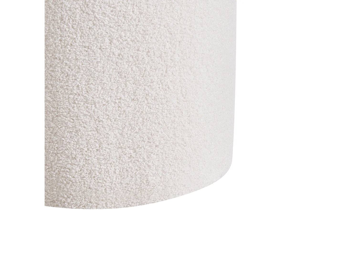 Lot de 2 poufs avec rangement BEREA Bouclé Blanc cassé