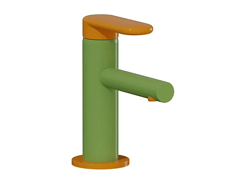 Mitigeur lavabo VITRA Sento Kids jaune et vert