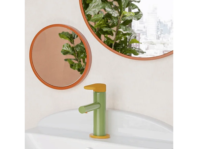 Mitigeur lavabo VITRA Sento Kids jaune et vert